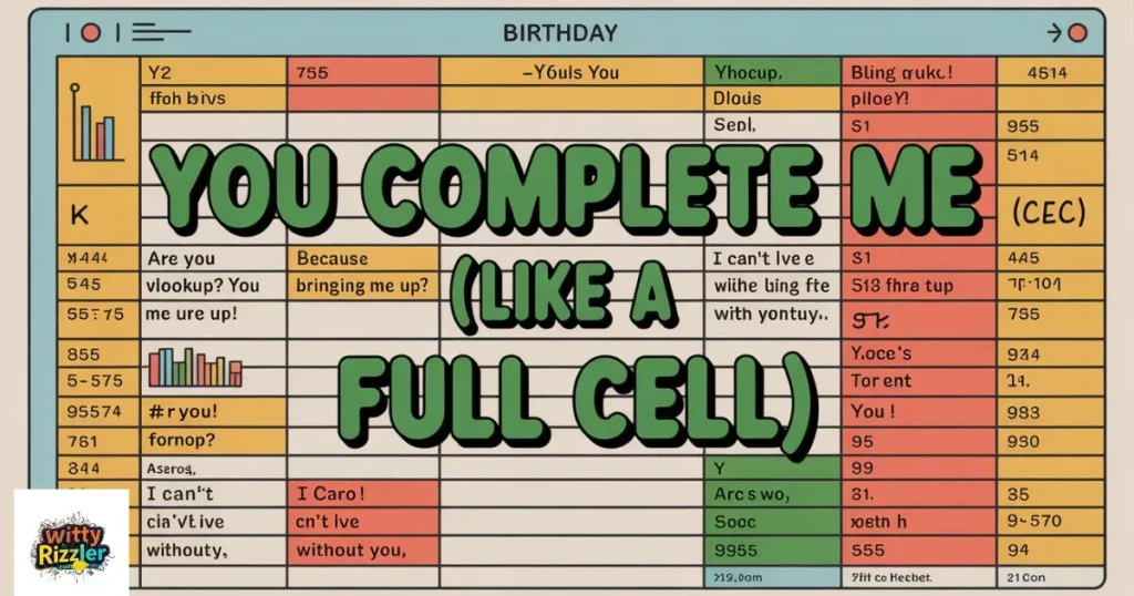 Excel Pick Up Lines Funny